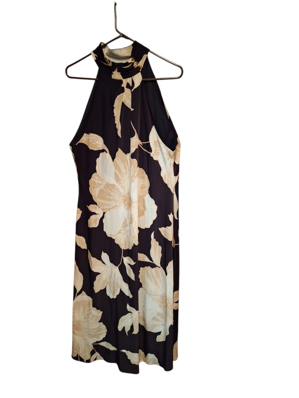Donna Karan New York Women's Floral Halter Neck Maxi Dress Ladies Plus size 16